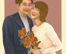 リアル×お洒落ウェディングイラスト作成ます 結婚式のウェルカムボードやプレゼントにぜひ！ イメージ2
