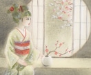 和風のSNSヘッダー，サムネイルイラストを描きます パステルと水彩色鉛筆を使った，優しい世界をお届けします イメージ4