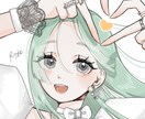 正方形の女性イラストを制作します 風を感じられるような温度感・透明感を大切に制作します イメージ4