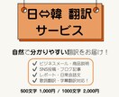 日⇔韓、自然で分かりやすい翻訳をお届けします ネイティブの韓国語翻訳！ 翻訳＆意訳で自然な表現に！ イメージ1
