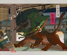 ガッツリ浮世絵風イラスト描きます 古風から近代、人物や動物、妖怪モチーフまで幅広く イメージ5
