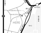 シンプルで伝わる◇印刷に強いモノクロ地図作成します 名刺・チラシ・ショップカード対応◇全国対応｜オンライン完結 イメージ9