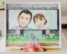 大きめサイズに唯一無二の優しい似顔絵を描きます 記念日やウェルカムボードに使える大きさで可愛くお描きします！ イメージ4