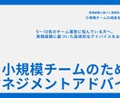 小規模チーム運営について具体的にアドバイスします 初めてのリーダーでも安心！現場目線でチーム運営をサポート！ イメージ1