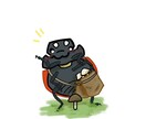 シュールで感情豊かな動物イラストを制作します 商用利用OK！虫、恐竜、甲殻類も描けます！ イメージ4