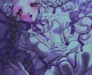MVイラストやSNSアイコンなどイラスト制作します ダークでキュートな女の子が魅力的なイラストを描きます。 イメージ7