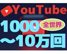 YouTube海外再生【+1000回〜】増やします SEOにも有利/1000〜10万回/リアルユーザー/再生増加 イメージ1