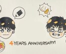 アイコンイラストなど作成致します アナログ絵に色を載せる形になります…！ イメージ4