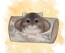 ハムスターや小動物をオイルパステル風に描きます 優しい色合いでふんわりとしたタッチが特徴です。 イメージ7