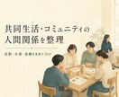 共同生活・コミュニティの人間関係を整理します 役割・合意・距離を分け、関わり方を一緒に見直します イメージ1
