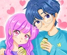 90年代アニメ風♡キュンとときめくアイコン描きます 平成女子全員集合!懐かしい☆商用OKのエモ可愛いイラスト♡ イメージ4