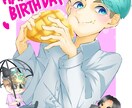 鮮やかな可愛い一枚絵を作成します SNS用アイコン・ヘッダーや立ち絵、プレゼントにも イメージ6