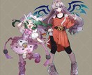 アイコンや立ち絵等に利用可能なイラストを制作します ぱっちりハッキリ！ダークさのある独特な絵柄です！ イメージ5