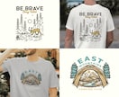 50%OFF!プロが商用OKのデザイン制作します 48H納品！ビンテージ・アウトドアのイラストで映えるデザイン イメージ1