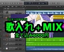 歌入れ＋MIXいたします 歌入れ＋MIX 全て込み6000円で承ります。【最短10日】 イメージ1