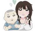 お写真を元に可愛いイラスト化した似顔絵を描きます SNSのアイコン、プレゼントなどに！ イメージ4