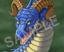 かっこいいドラゴン・モンスターのアイコンを描きます ファンタジー生物が好きなあなたに！ イメージ4