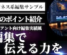 動画編集を中心に、画像、サムネイルの制作も承ります チームでの体制のため迅速なレスポンスと柔軟な納期調整が可能！ イメージ2