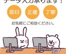 データ入力承ります 即日・正確・丁寧な作業でお手伝いします！ イメージ1
