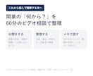 開業の「何から？」を60分で一緒に整理します 相談のあと、次にやること3つをメモでお渡し イメージ1