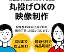 丸投げOK！最短５日納品！柔軟に映像制作いたします 個人／法人を問わずご要望に応じたデザイン性の高い映像を制作 イメージ1