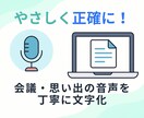 会議・思い出の音声をやさしく正確に文字起こします 会議も思い出も、やさしく正確に文字化します イメージ1