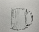 お気に入りアイテムをあなただけの一点物にします あたたかくやわらかい線でボールペンスケッチします。 イメージ3