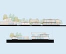 CAD図面を「伝わる」プレゼンパースにします 建築学生が空気感のあるコラージュ・ダイアグラムを作成します。 イメージ6