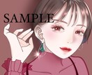 上品なタッチで惹き込まれるアイコンを作成します 透き通るような瞳や髪の毛が魅力的なイラストです イメージ2