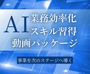 AI業務効率化スキル習得動画を収益化に活用できます 助成金対応の収益化実現パッケージ イメージ1