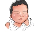 赤ちゃんのポップで元気な似顔絵かきます SNSアイコンやプレゼントにおすすめ★データ納品です イメージ8