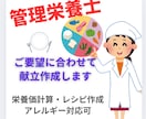 施設の１ヶ月分献立作成します 要望に合わせたオリジナルの献立作成致します イメージ1