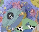 カラフルなイラスト作成します わくわくする不思議でPOPなイラスト イメージ2