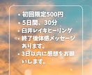 5日間30分、レイキヒーリングします モニター依頼なのでお安くお試し出来ます。 イメージ1