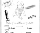 線画バースデーボード作ります 誕生日のお祝いに、線画イラストと成長の証を記録します。 イメージ1