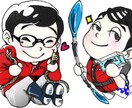 ポップなアイコン描きます 3頭身くらい！あなたの分身キャラでアイコンを！ イメージ1
