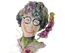 修正無料　母の日似顔絵＆お花イラスト描きます お母様と雰囲気に似合うお花でデザインいたします イメージ2