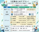 まとめて5記事！25万PV※1ライターが担当します 合計1万文字〜上位表示300件以上実績あり※2入稿無料 イメージ8