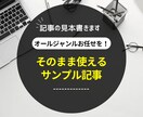 そのまま使えるブログ記事の見本書きます 記事の書き方に悩んでいる方へ！オリジナルのサンプル書きます！ イメージ1