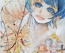 ハガキ大からA4サイズまでイラスト描きます 鮮やかな透明水彩絵の具で世界で一枚のアート作品を イメージ4