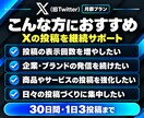 X【月額プラン30日間】インプレッション増加します 1万回増加★Twitterツイート回数無制限★毎日可★ イメージ2