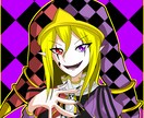 簡単な背景＋バストアップの人物イラストを制作します アニメ塗り風で毒気のある絵が特徴です イメージ1