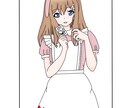 イラスト描きます 女の子の白黒イラスト描きます！ イメージ1