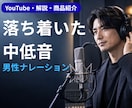 落ち着いた中低音の男性声でナレーション収録します YouTube・解説・商品紹介に、自然な男性声をお届けします イメージ1
