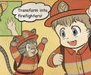 ゆるかわ世界観◎人物✕動物イラスト描きます 挿絵・グッズに！POPなキャラクターで世界観を表現したい方へ イメージ2