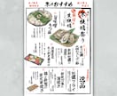 筆文字＋イラスト居酒屋メニューをデザイン制作します 和テイストの筆文字で旬のおすすめを魅力的に表現します！ イメージ2