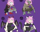 やさぐれたハロウィン衣装のあなたを描きます やさぐれイラストのハロウィンの着せかえが出ました！ イメージ4
