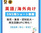 英語/海外向けSNS用ショート動画を編集します 100万回再生の動画を多数制作しているノウハウ イメージ1