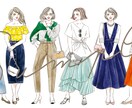 商用OK!オシャレな人物イラスト描きます 美大で洋画を学んだ絵が描けるデザイナーです♪ イメージ4