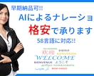 高品質の AI ナレーションを作成します 58言語に対応し、早期納入可能です。 イメージ1